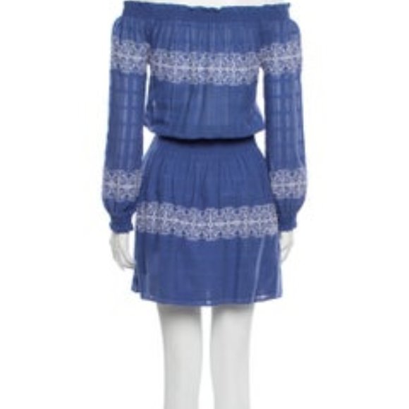 EUC Tory Burch Blue Embroidered Dress - Picture 3 of 3